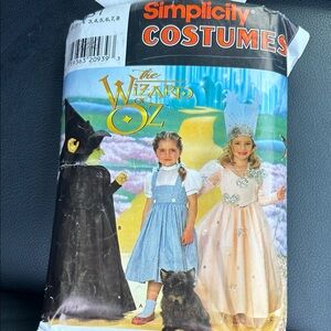 Simplicity Kids Wizard of Oz Costume - Blue and Pink vintage pattern making